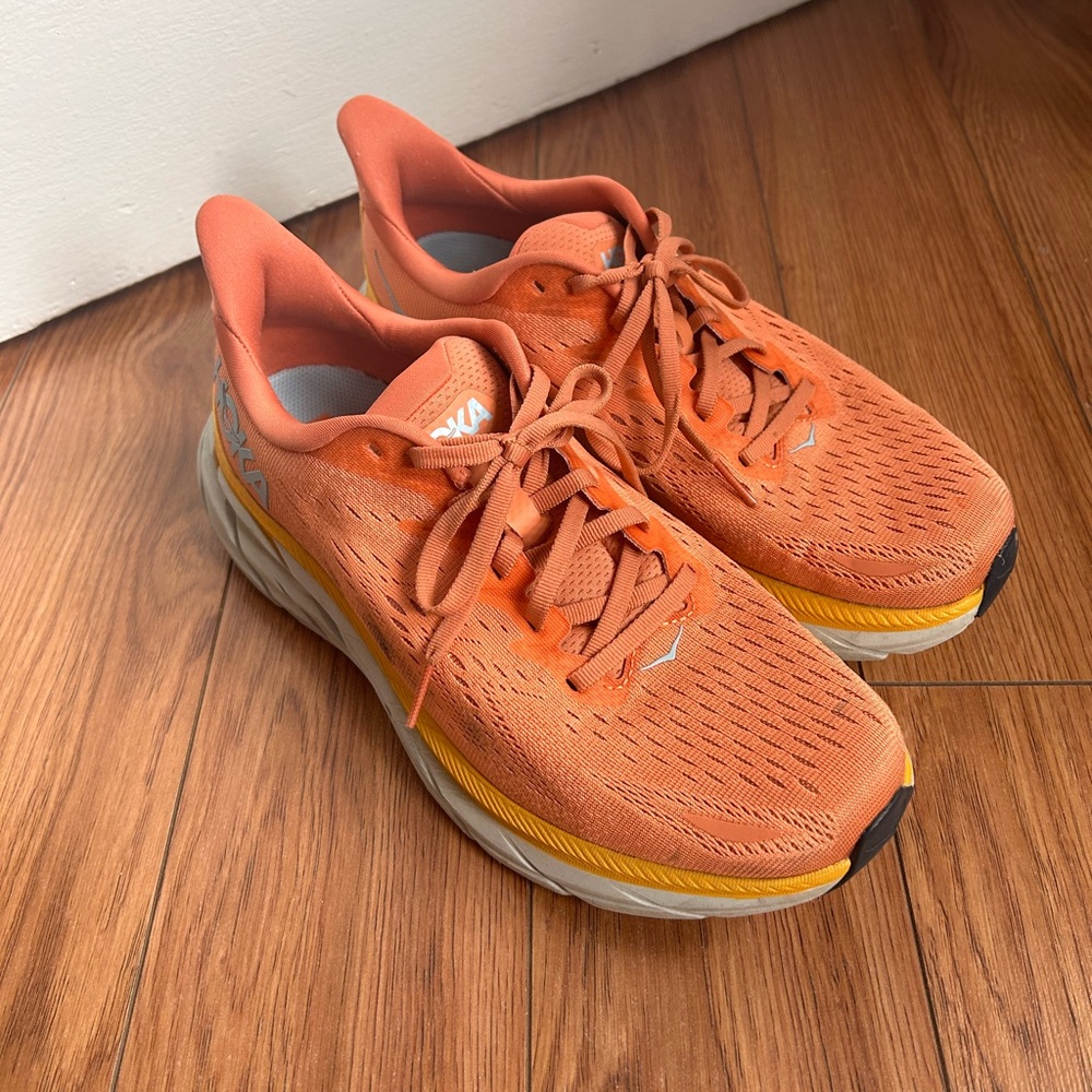 Hoka Orange and Yellow Women’s Running Sneakers